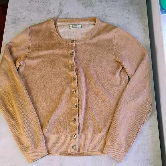 Tommy Bahama Cardigan Womens Small Tan Business Casual Office Career Neutral - Picture 8 of 11